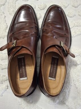 Johnston & Murphy Men’s Brown Leather Monk Strap Dress Shoes